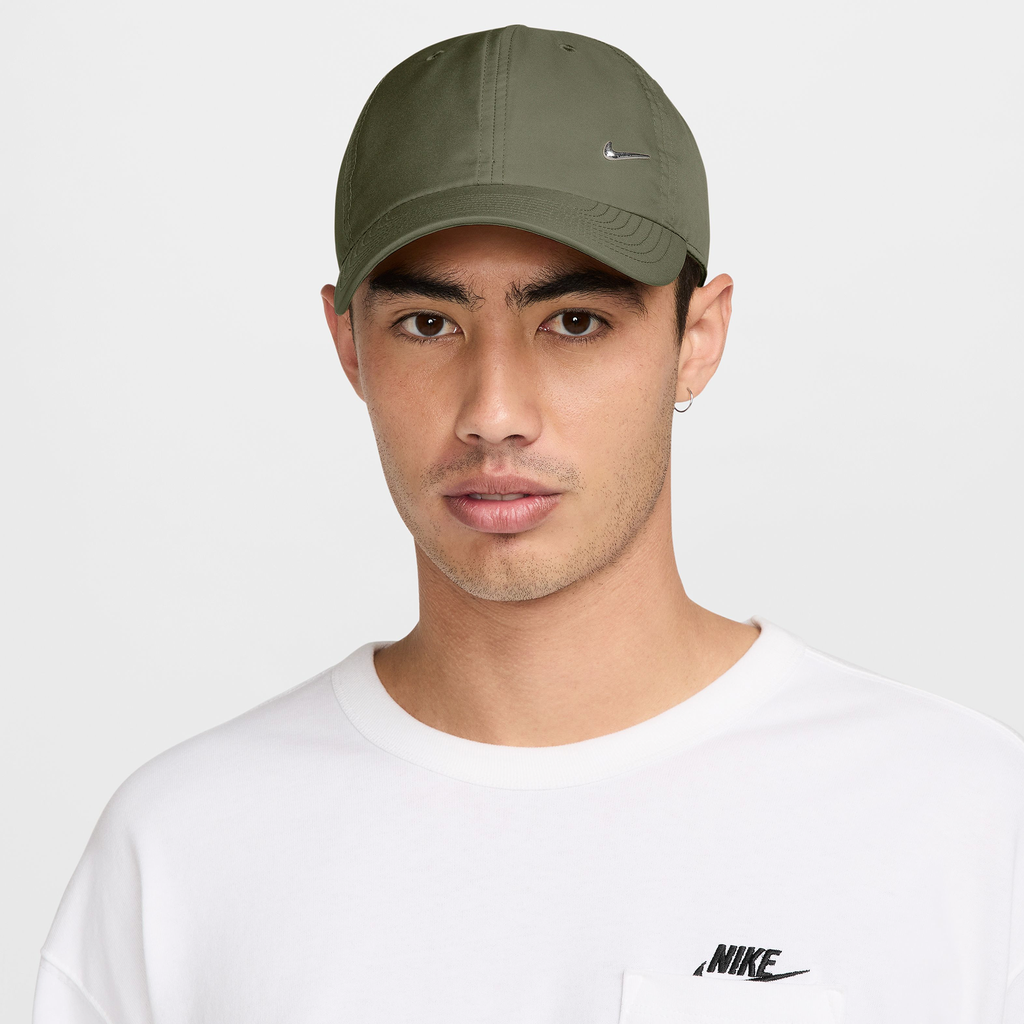 Nike Dri-FIT Club Cap - Metallic Silver/Medium Olive - Image 1