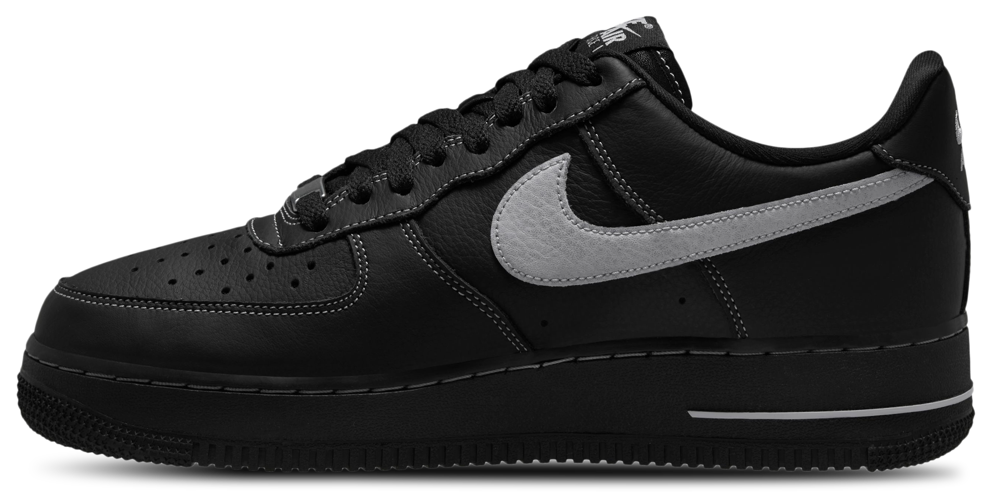 Nike Air Force 1 '07 LV8 - Men's - Black/Wolf Grey - Image 2