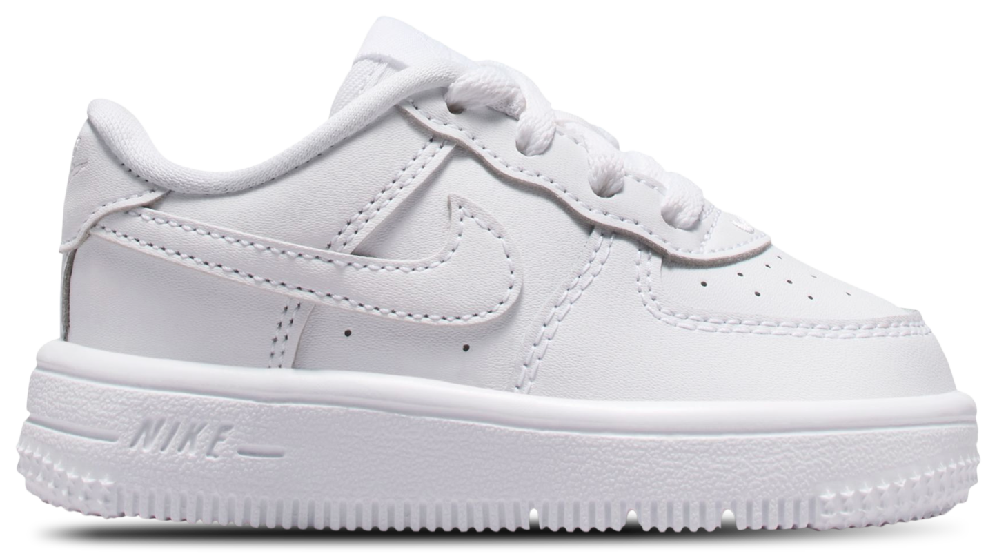 Nike Air Force 1 Low Lace 童款 - White/White - Image 1