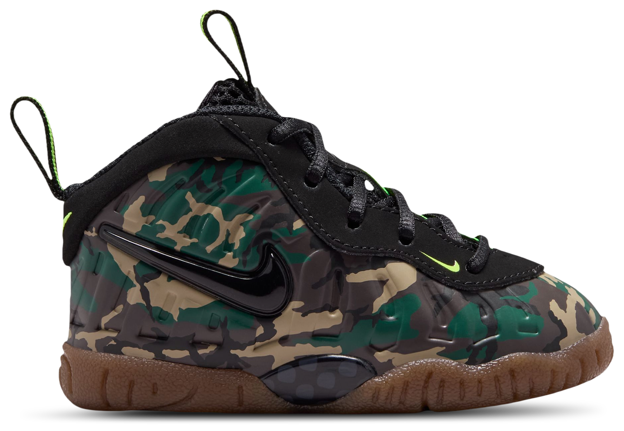 Nike Little Posite Pro - Kids - Black/Green - Image 1