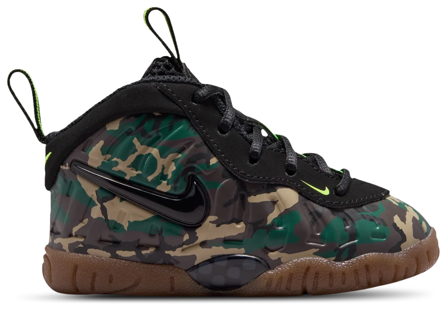 Nike Little Posite Pro - Kids - Black/Green - Image 1