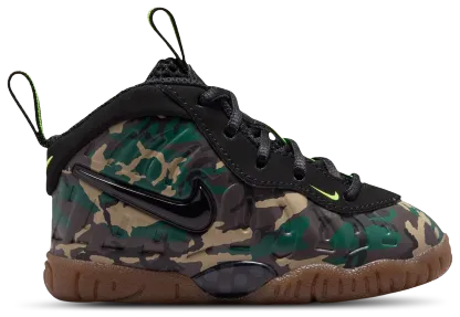 Nike Little Posite Pro - Kids - Black/Green - Image 1