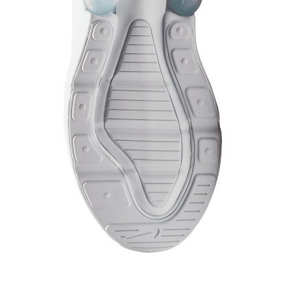 Nike Air Max 270 童款 - White/White/Metallic Silver - Image 5