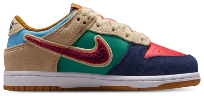 Nike Dunk Low 童款 - Blue/Red - Image 3