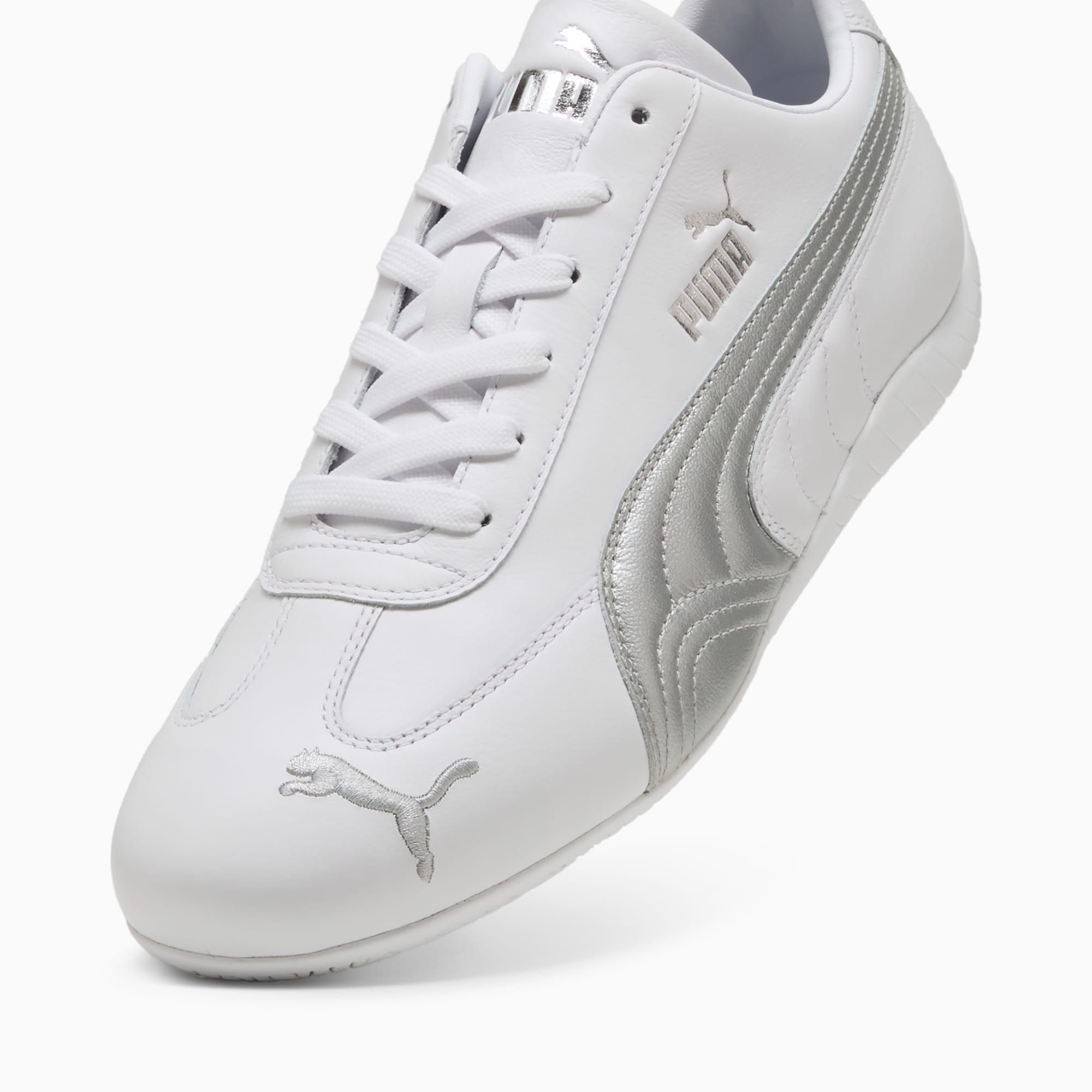 Speedcat Leather Sneakers - PUMA White-PUMA Silver - 9