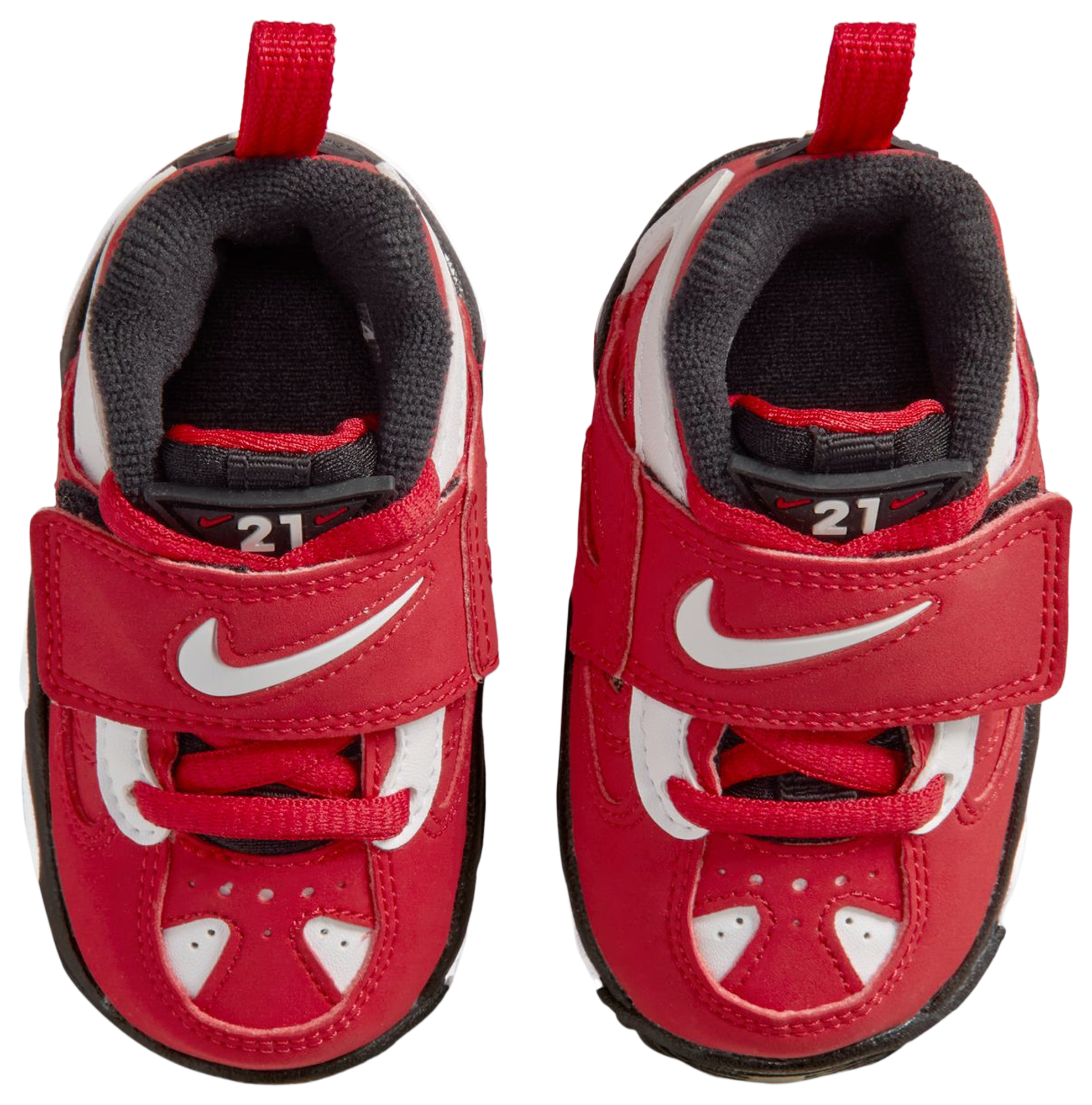 Nike Air Diamond Turf II 童款 - Black/White/Red - Image 4