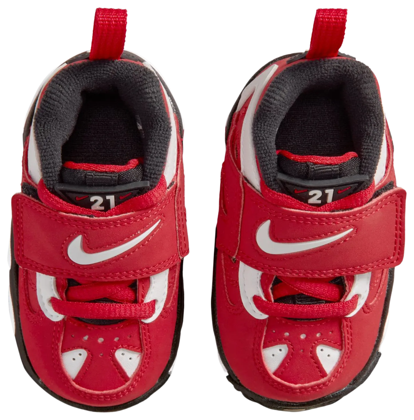 Nike Air Diamond Turf II 童款 - Black/White/Red - Image 4