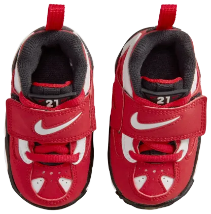 Nike Air Diamond Turf II 童款 - Black/White/Red - Image 4