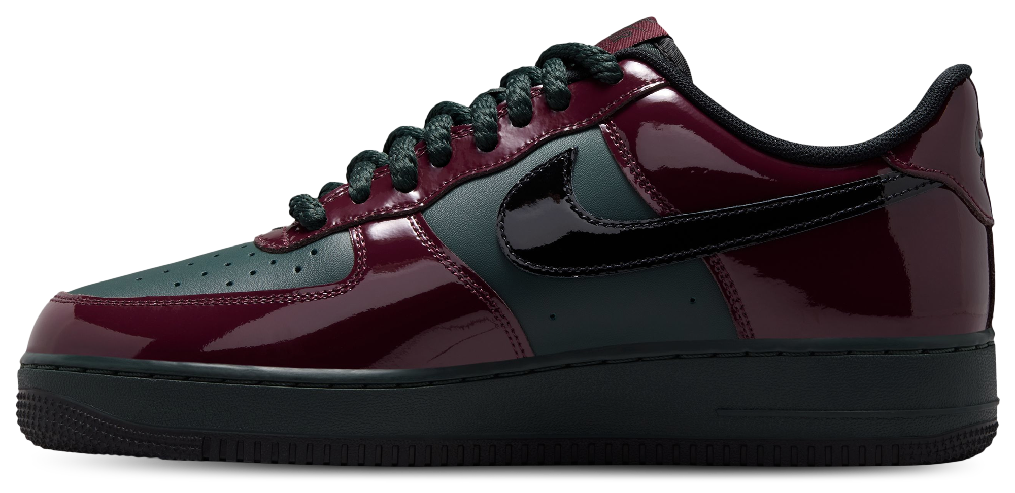 Nike Air Force 1 Low LE - Black/Brown/Red - Image 2