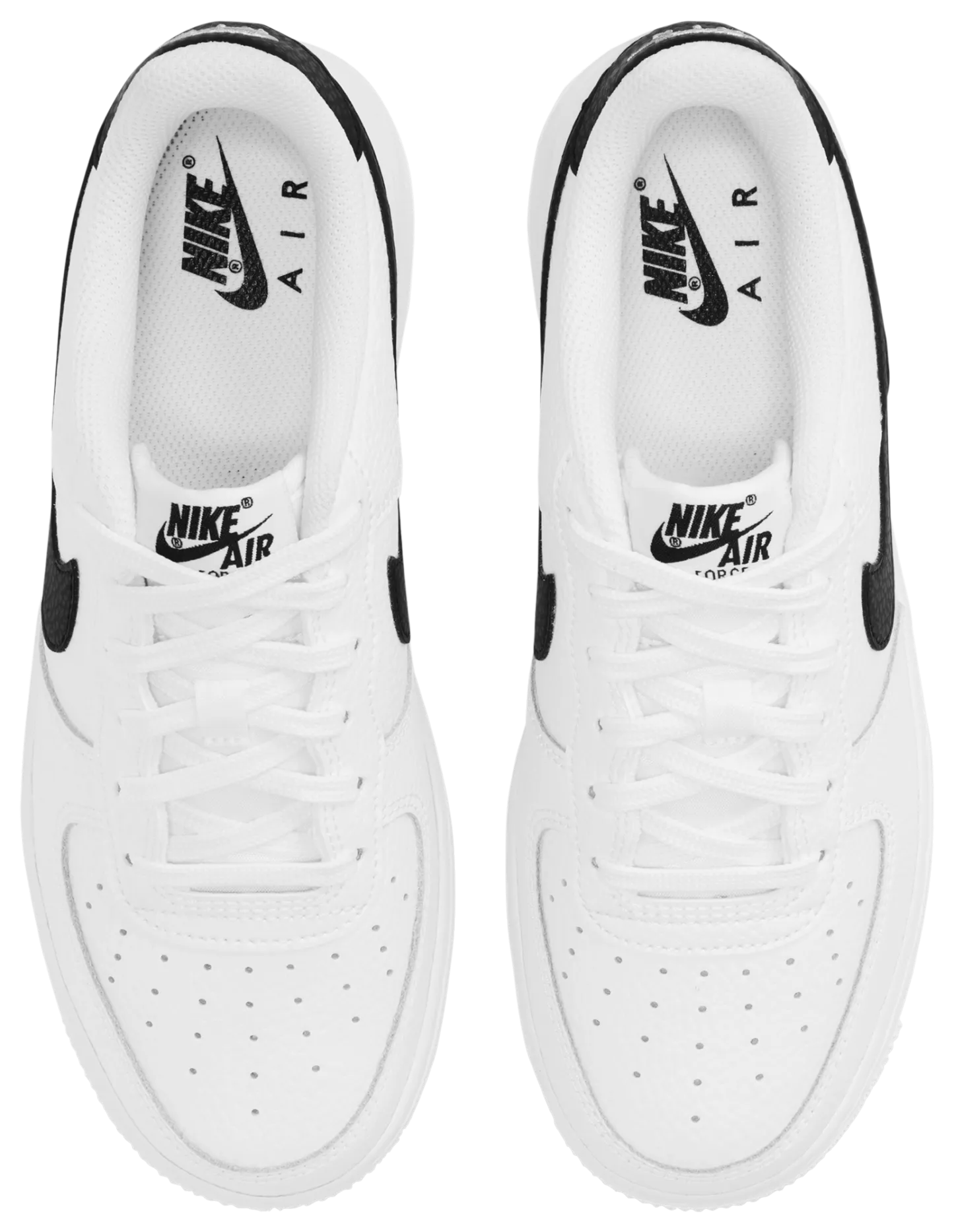 Nike Air Force 1 Low 童款 - White/Black - Image 4