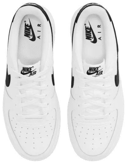 Nike Air Force 1 Low 童款 - White/Black - Image 4