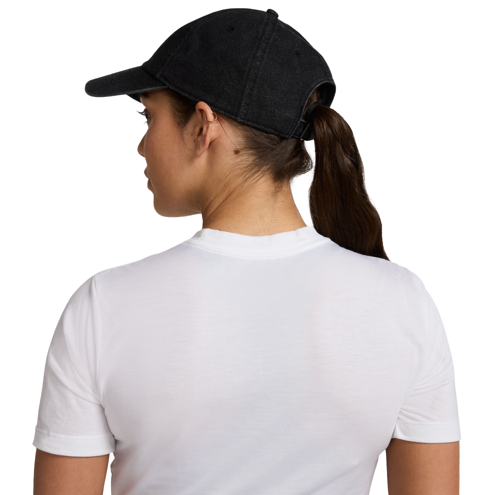 Nike Club Denim Cap - White/Black - Image 2