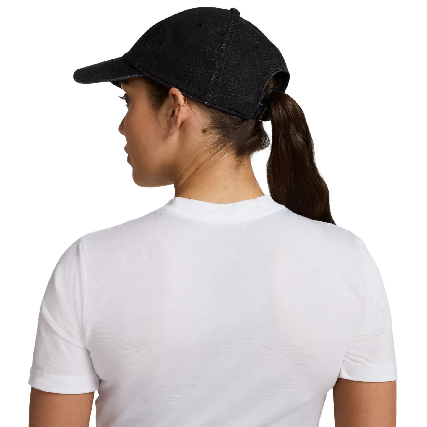 Nike Club Denim Cap - White/Black - Image 2