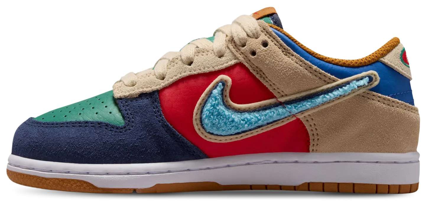 Nike Dunk Low 童款 - Blue/Red - Image 2