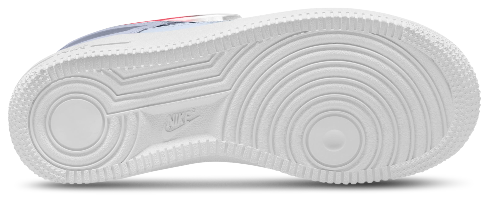 Nike Air Force 1 童款 - Pink/White/Grey - Image 4