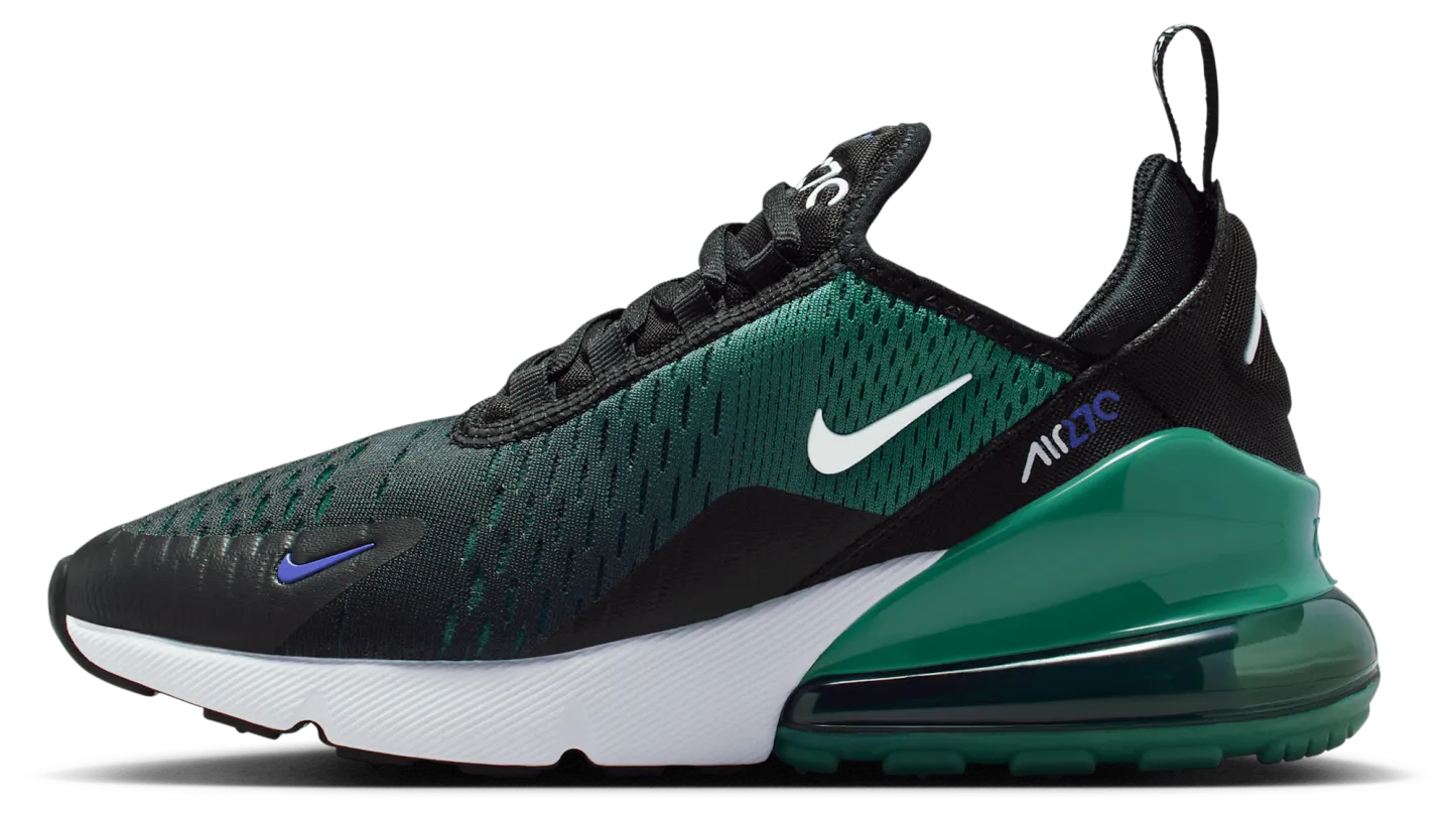 Nike Air Max 270 童款 - Black/White/Evergreen Aura - Image 2