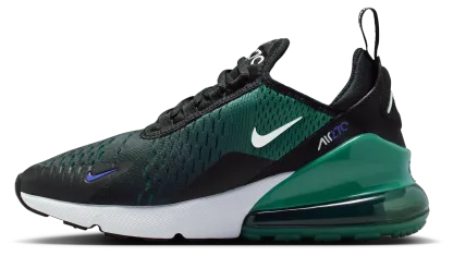 Nike Air Max 270 童款 - Black/White/Evergreen Aura - Image 2