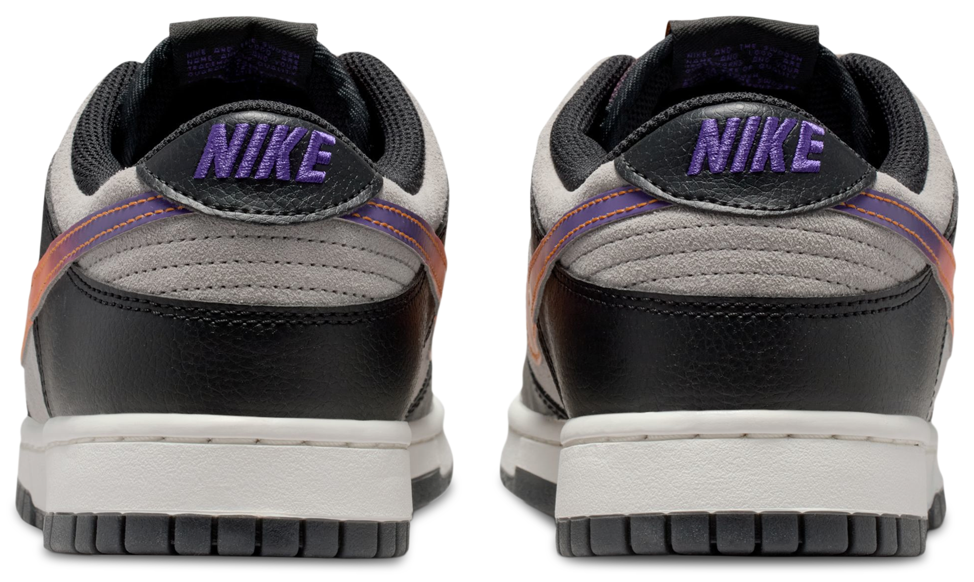 Nike Dunk Low Retro Premium - Medium Grey/Orange Peel/Black - Image 3