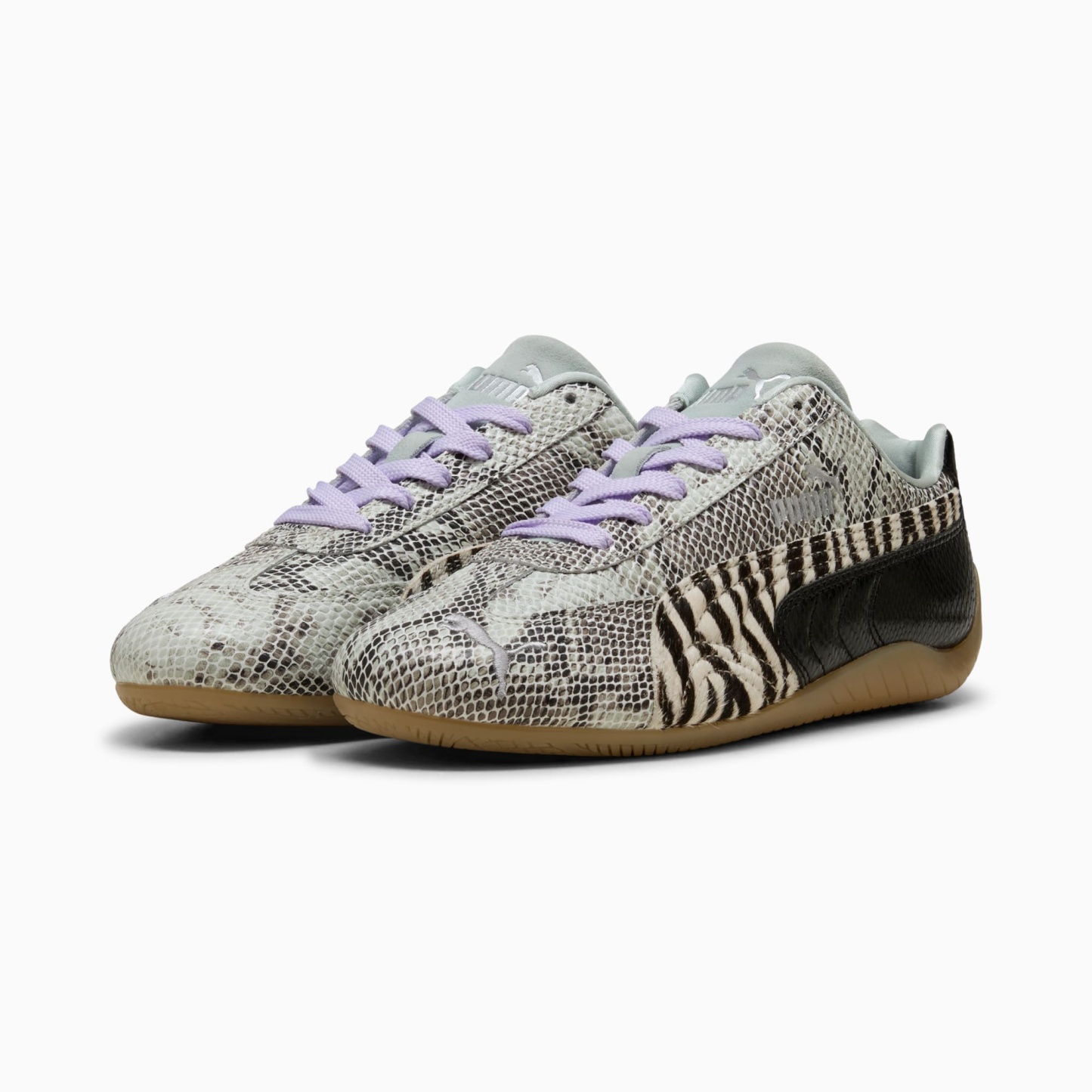 Speedcat Mixed Feel Women's Sneakers - PUMA Black-Cashew Brown-Light Lavender - 4
