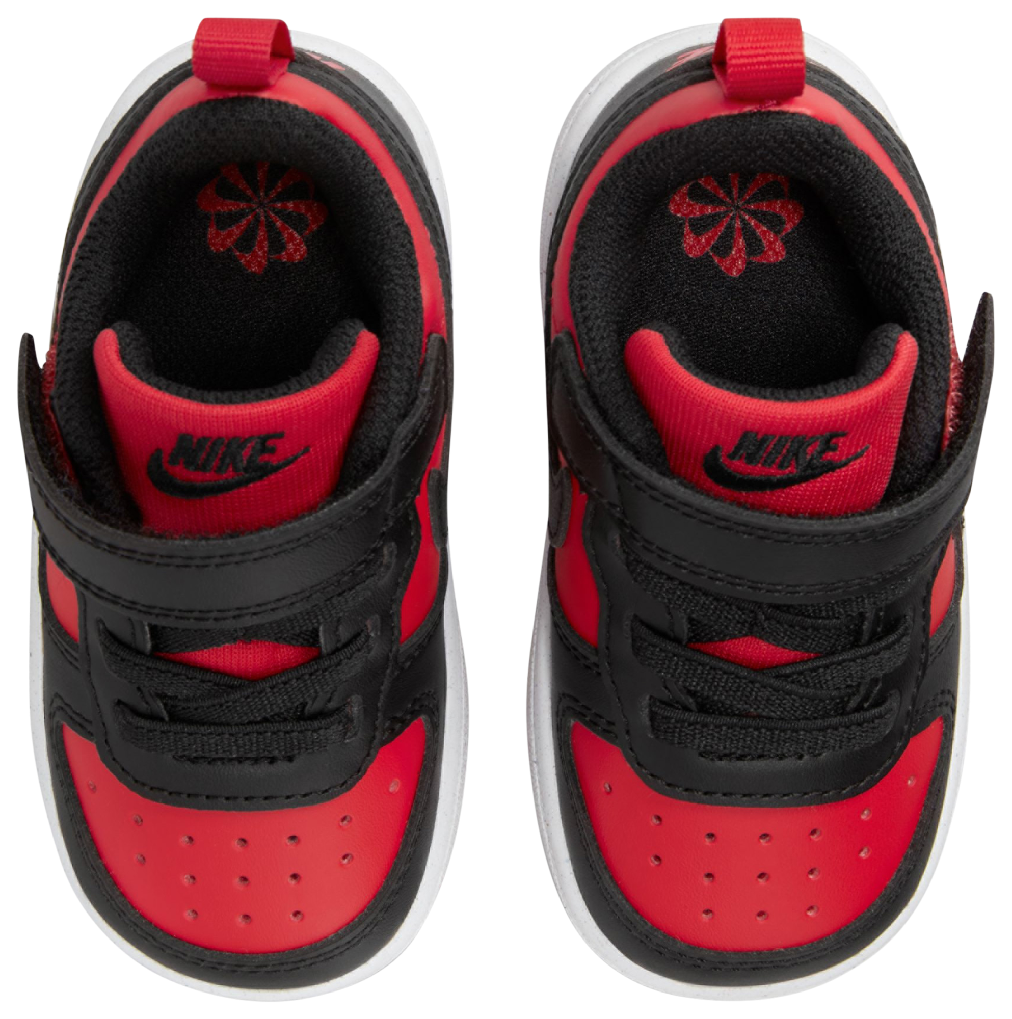 Nike Court Borough Low Recraft 童款 - White/Black/Red - Image 5