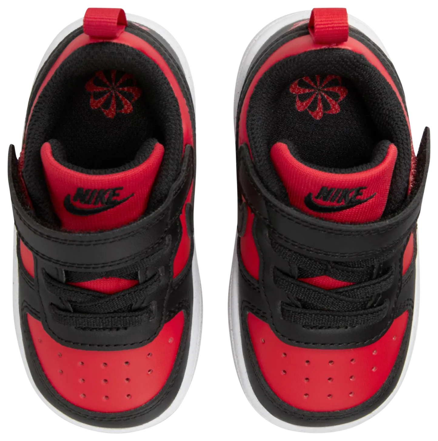 Nike Court Borough Low Recraft 童款 - White/Black/Red - Image 5