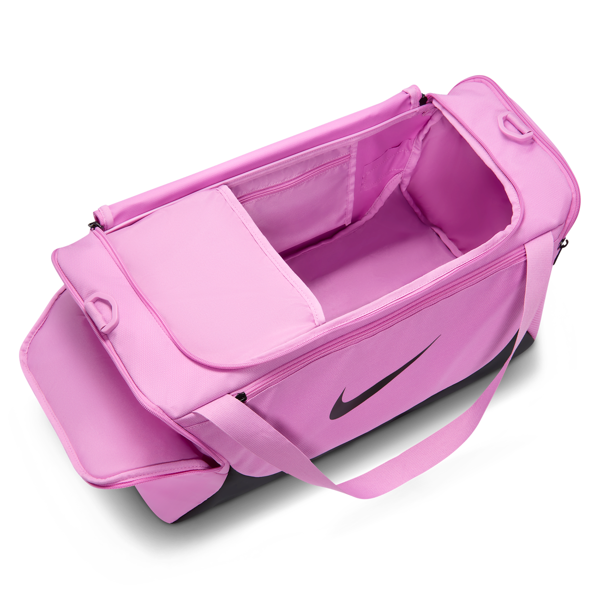 Nike Brasilia Small Duffel - Lt Magenta/Black/Black - Image 5
