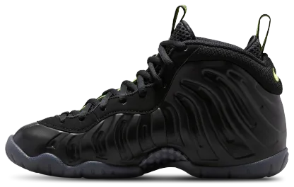 Nike Little Posite Pro 童款 - Black/Voltage Yellow - Image 2