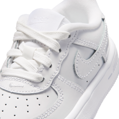 Nike Air Force 1 Low Lace 童款 - White/White - Image 7
