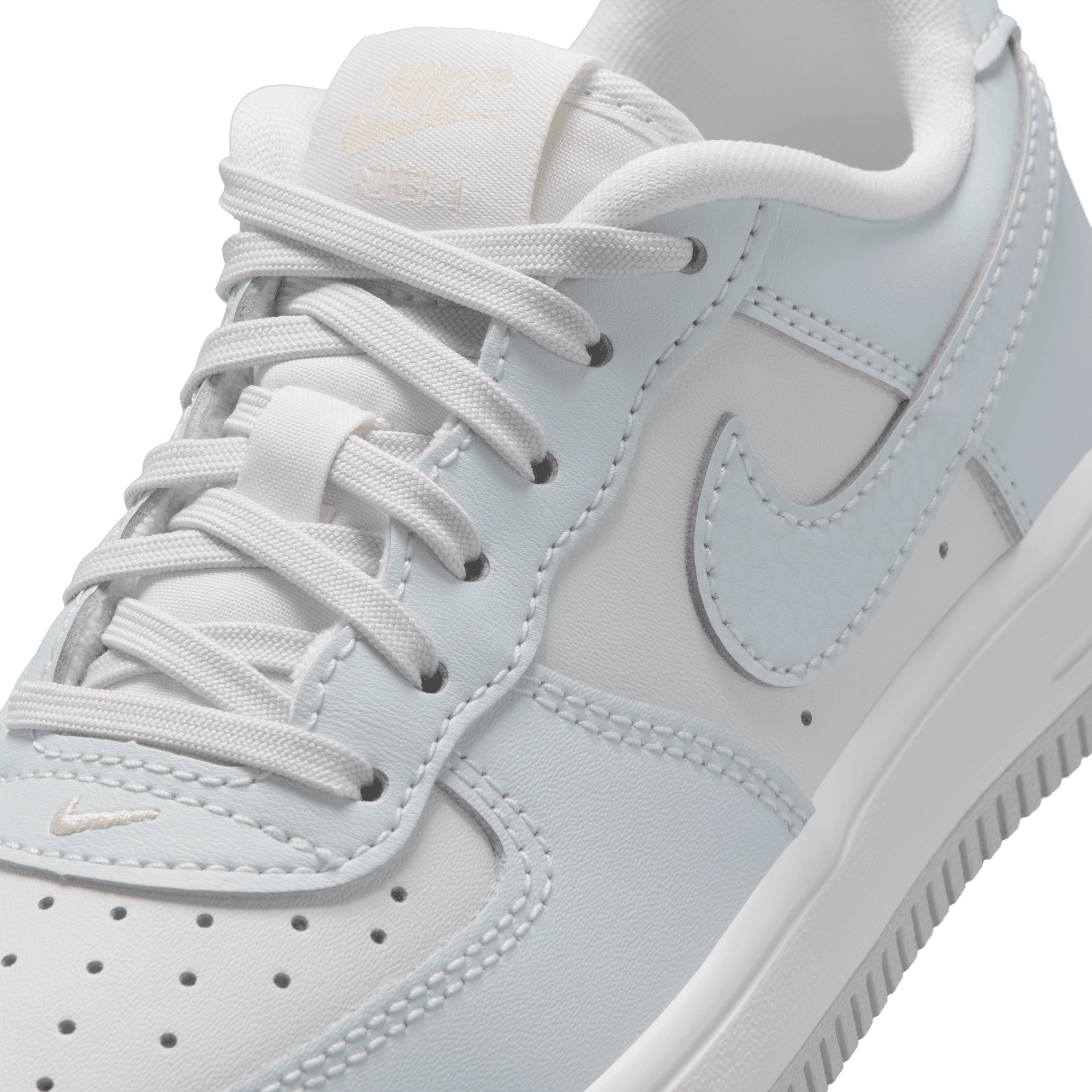 Nike Air Force 1 Low Lace 童款 - Alabaster/Platinum Tint/Aura - Image 7