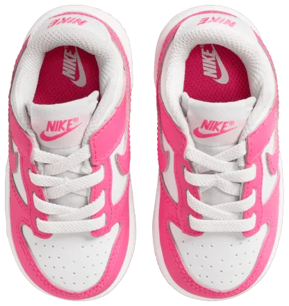Nike Dunk Low 童款 - Laser Fuchsia/White - Image 4