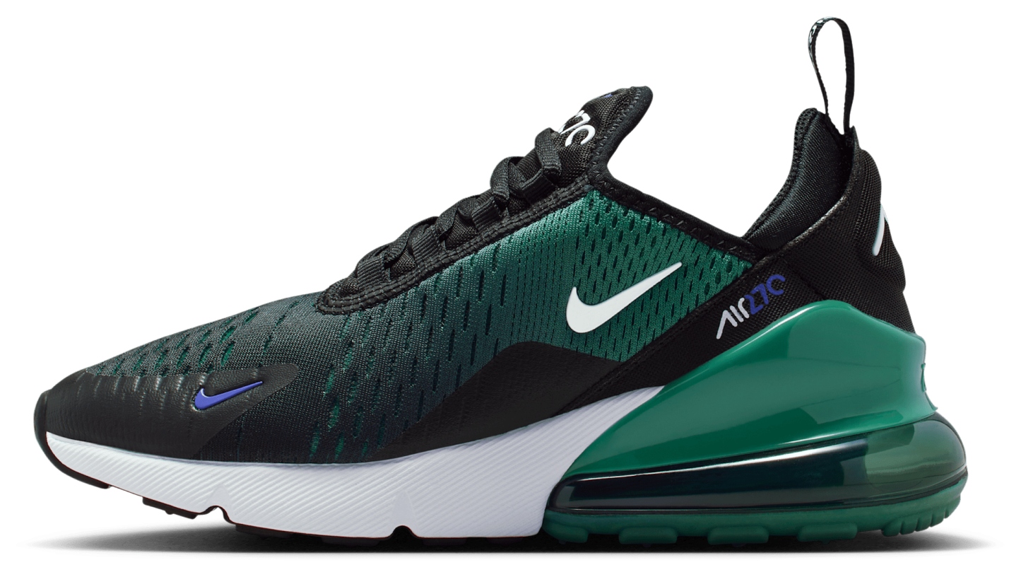 Nike Air Max 270 童款 - Black/White/Evergreen Aura - Image 2