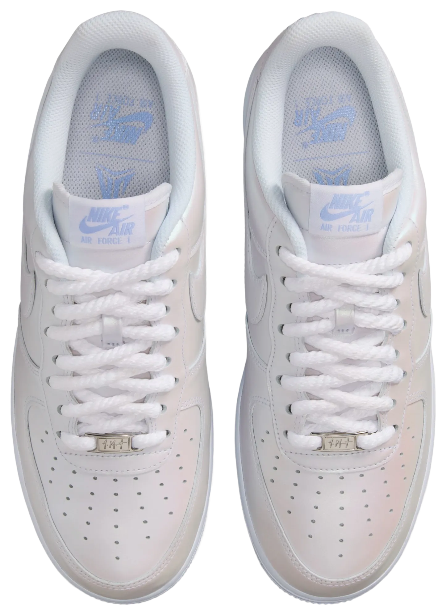 Nike Air Force 1 '07 Premium - White/Blue/Silver - Image 4