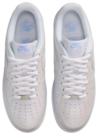 Nike Air Force 1 '07 Premium - White/Blue/Silver - Image 4