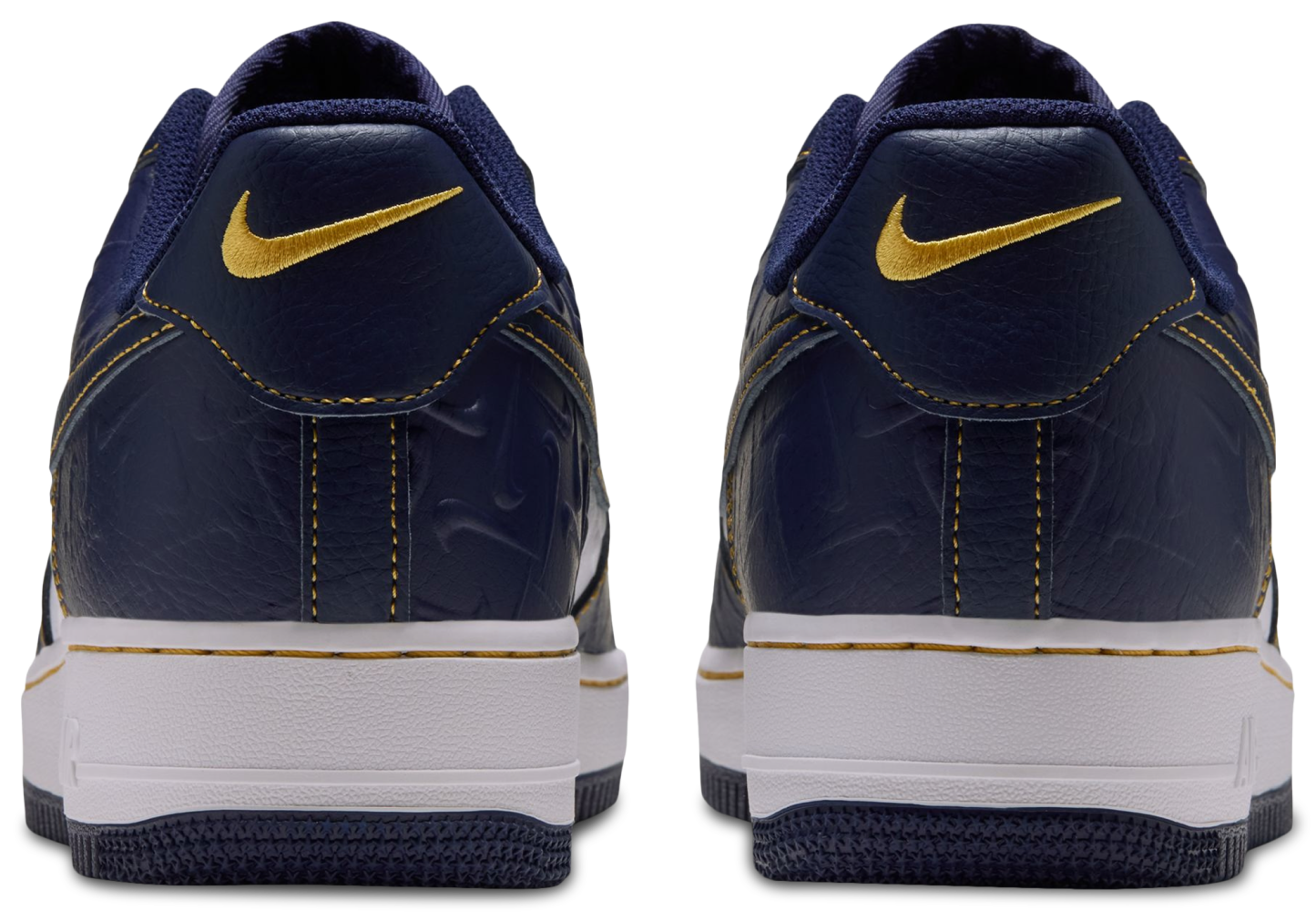 Nike Air Force 1 Low LE - Summit White/Yellow Ochre/Midnight Navy - Image 3