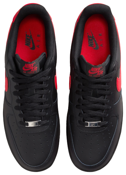 Nike Air Force 1 Low '07 - Black/Red/Black - Image 4