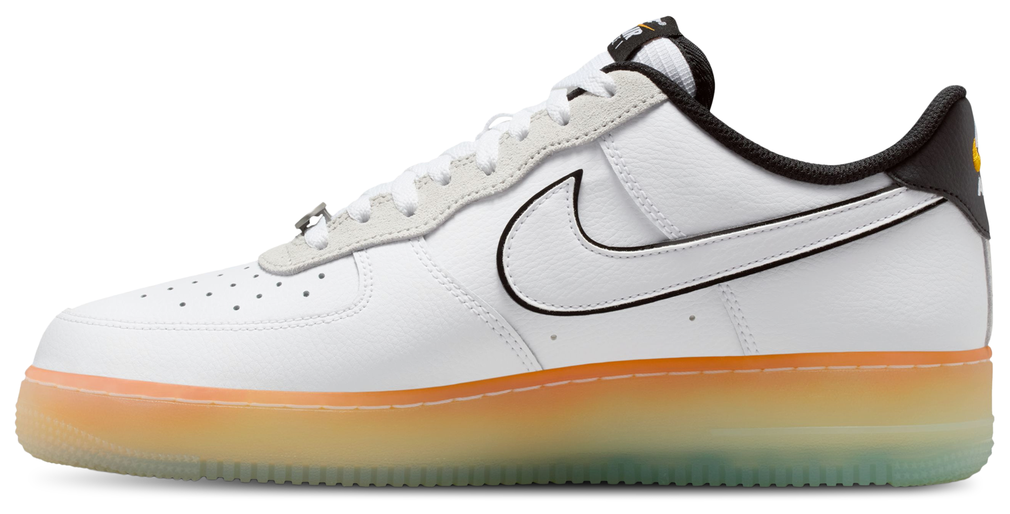 Nike Air Force 1 '07 - Men's - Black/White/Orange Peel - Image 2