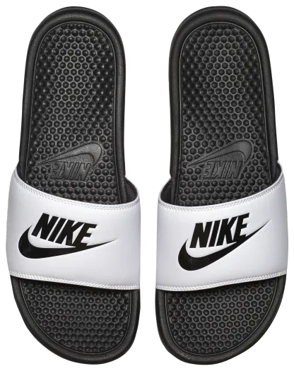 Nike Benassi JDI Slides - White/Black - Image 2