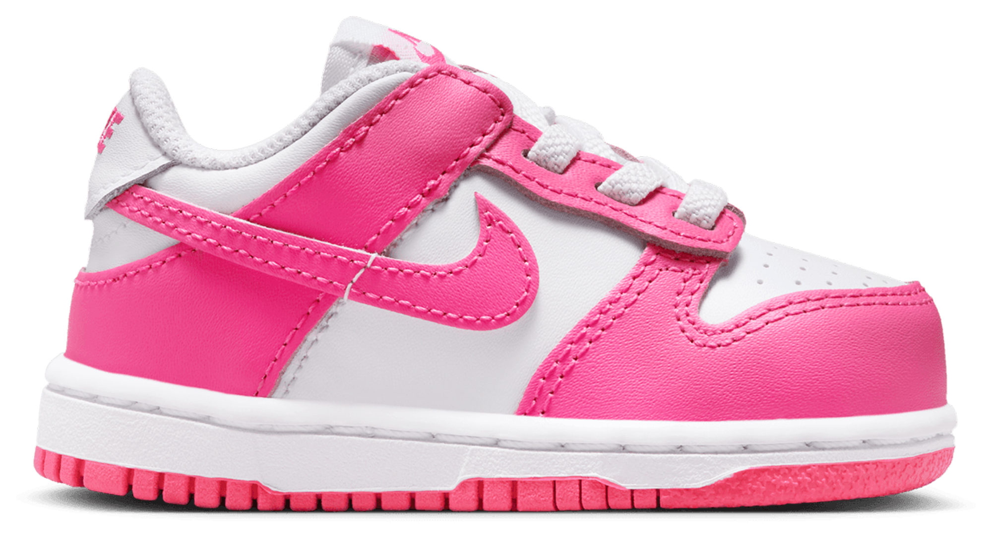Nike Dunk Low 童款 - Laser Fuchsia/White - Image 1