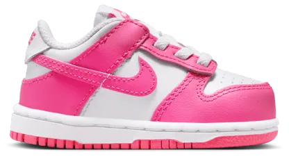 Nike Dunk Low 童款 - Laser Fuchsia/White - Image 1