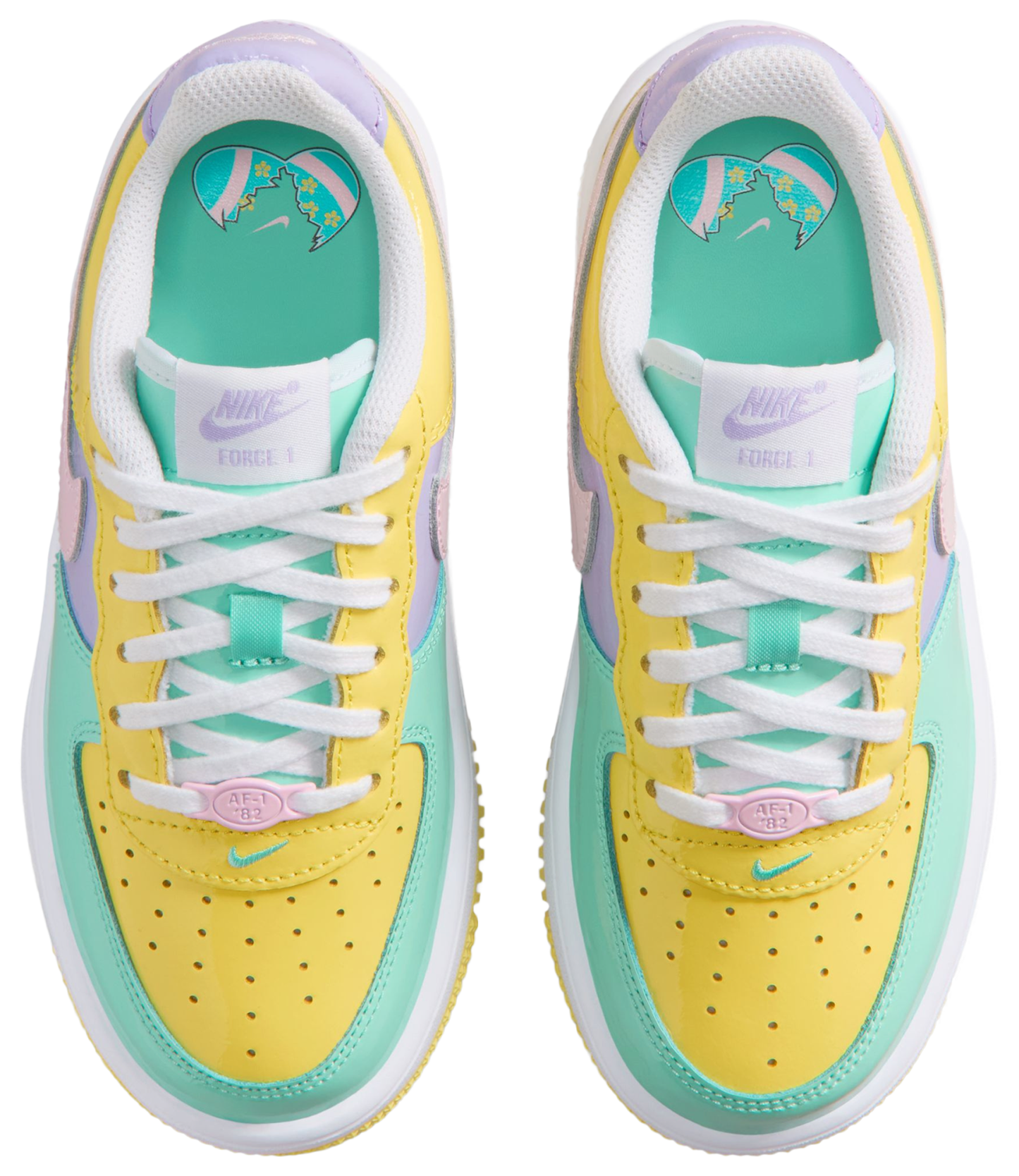 Nike Force 1 Low 童款 - Yellow Pulse/Pink Foam/Emerald Rise - Image 4