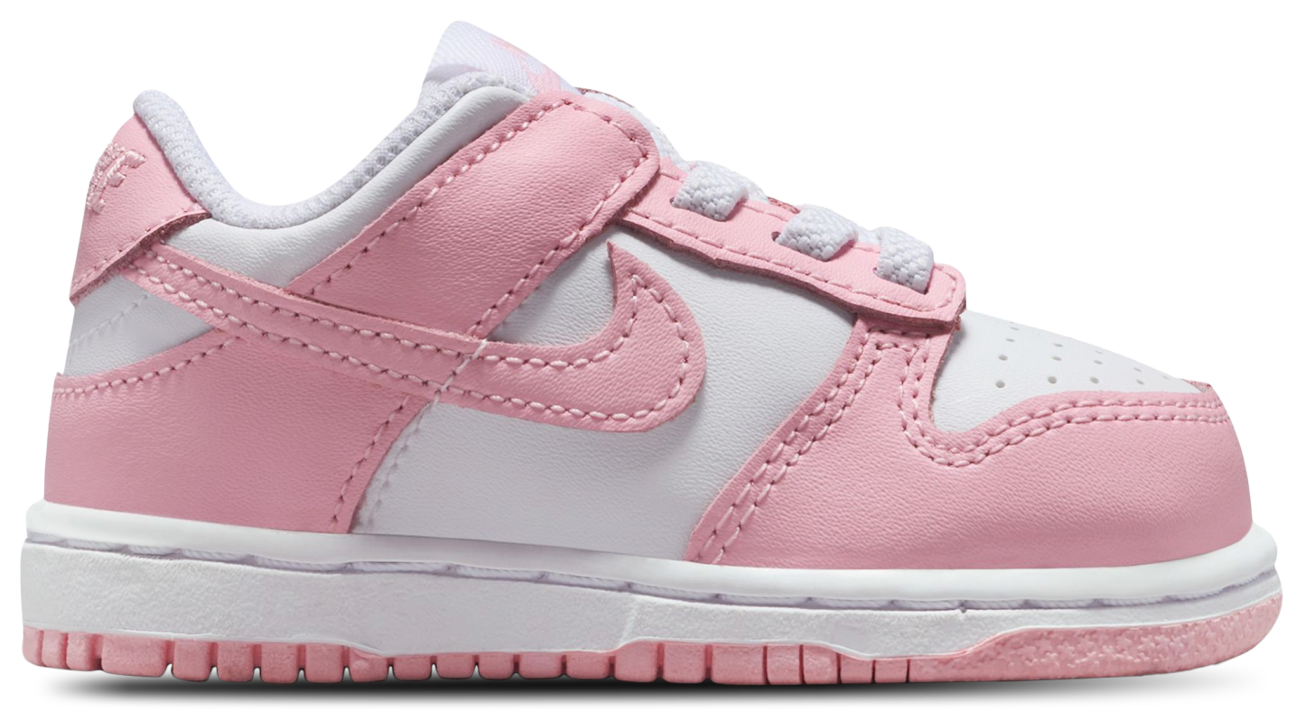 Nike Dunk Low 童款 - Soft Pink/White - Image 1