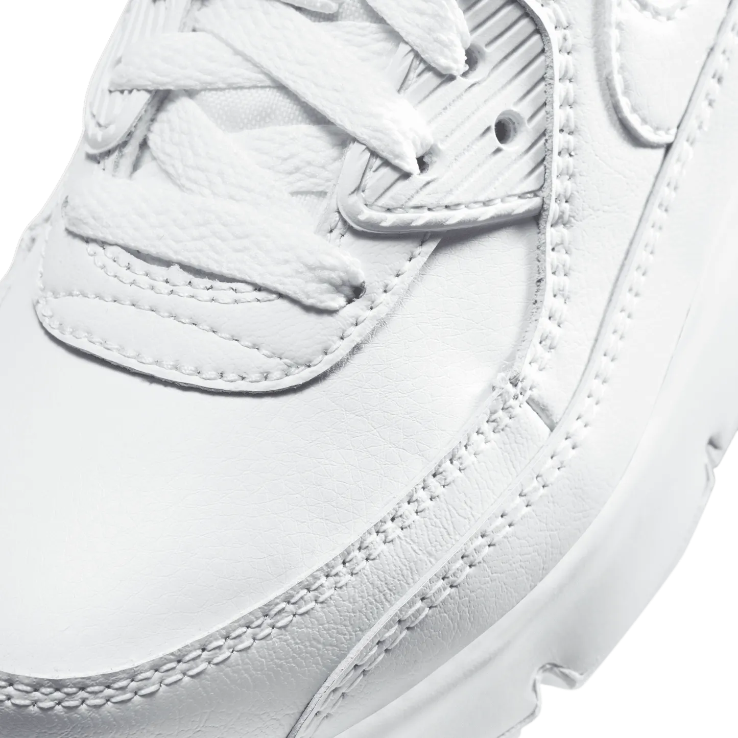 Nike Air Max 90 童款 - White/White/Metallic Silver - Image 6