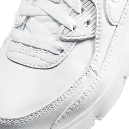 Nike Air Max 90 童款 - White/White/Metallic Silver - Image 6