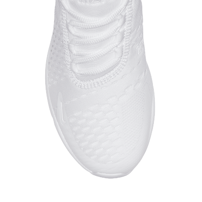 Nike Air Max 270 童款 - White/White/Metallic Silver - Image 4