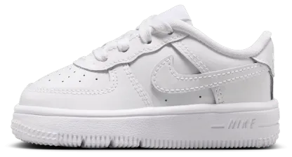 Nike Air Force 1 Low Lace 童款 - White/White - Image 2
