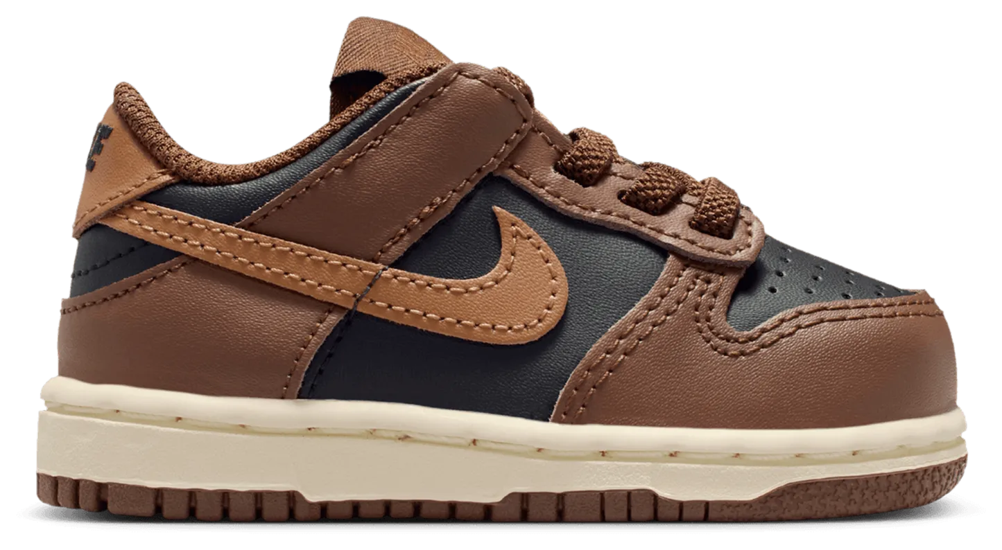 Nike Dunk Low 童款 - Brown/Black - Image 1