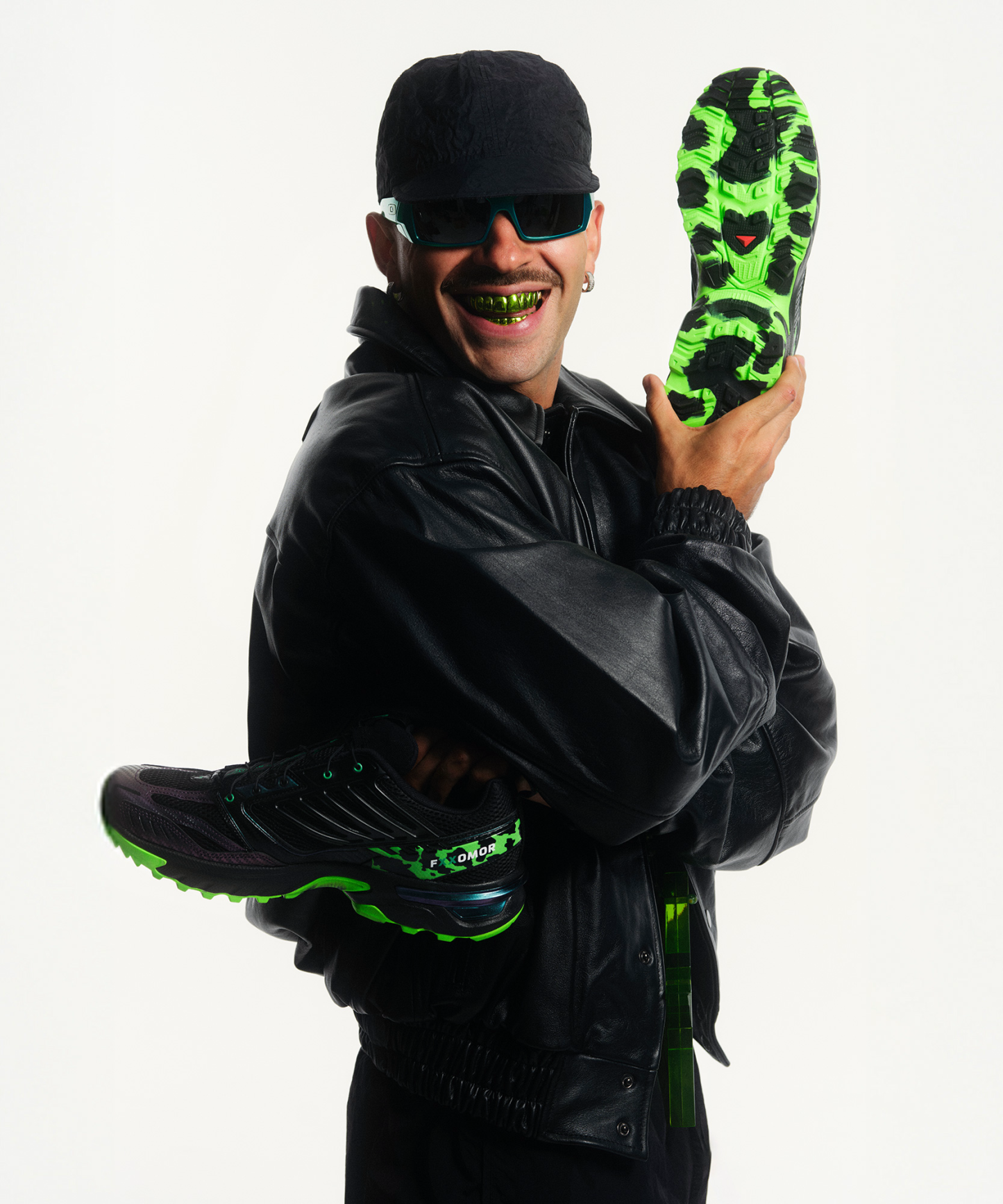 Salomon ACS NEXXT THE GREEN STAR BY FEID - Black / Bright Green / Green Gecko - View 2
