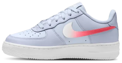 Nike Air Force 1 童款 - Pink/White/Grey - Image 2