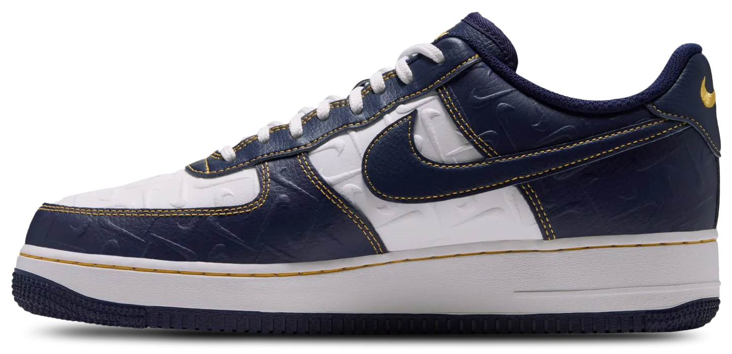 Nike Air Force 1 Low LE - Summit White/Yellow Ochre/Midnight Navy - Image 2