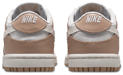 Nike Dunk Low 童款 - White/Silver - Image 3